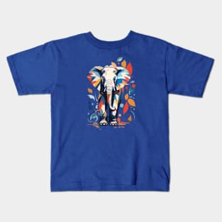 Colorful Matisse Inspired Elephant Design Kids T-Shirt